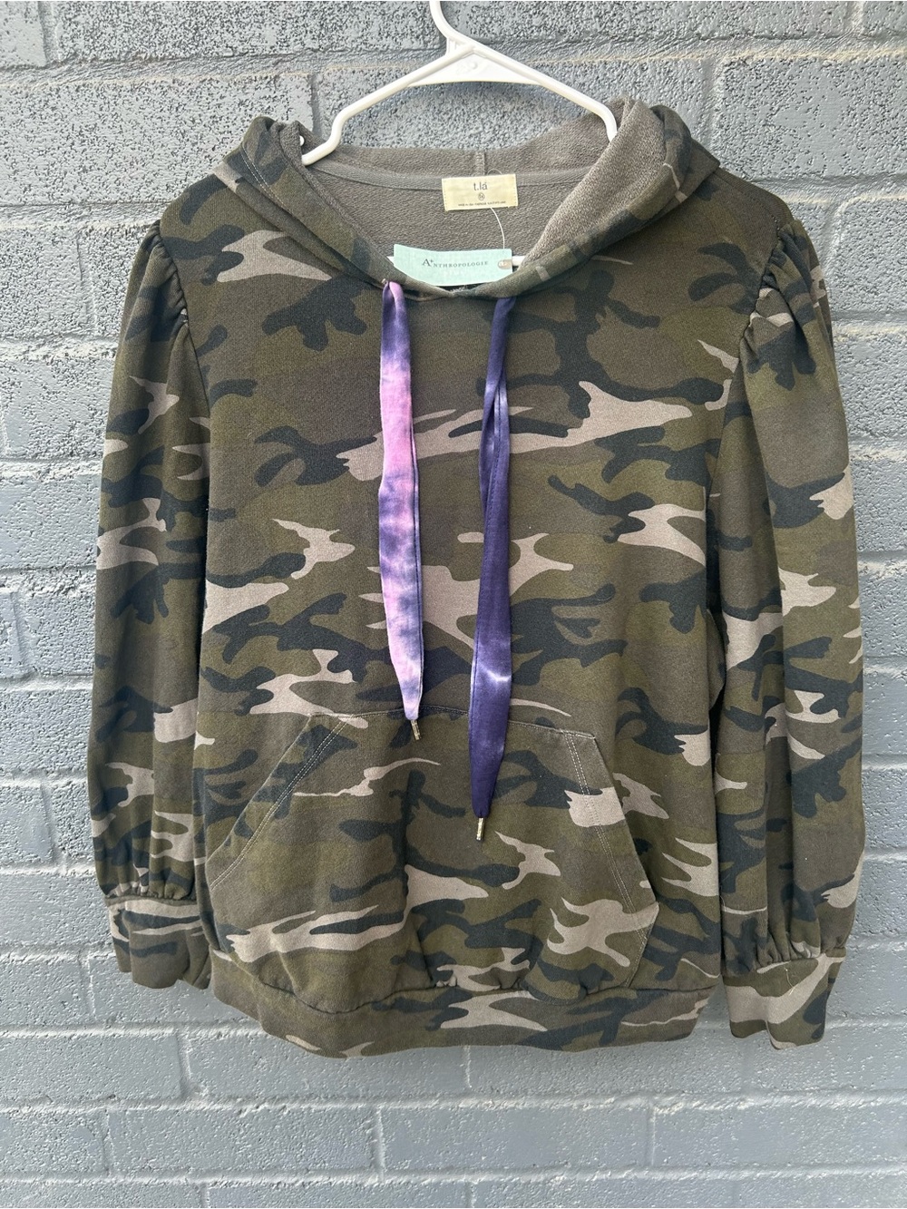 Anthropologie FP Movement Lla Tie-Dye Camo Hoodie